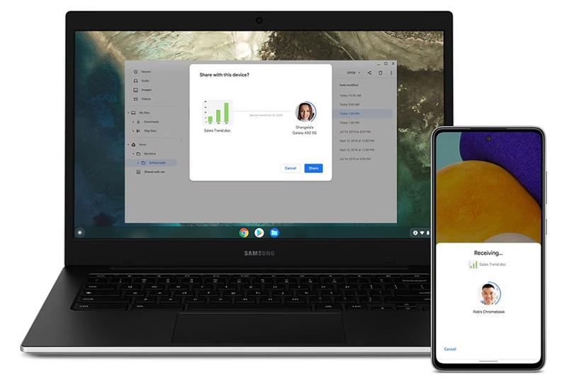 Samsung Galaxy Chromebook GO XE340XDA-KA1VN kết nối liền mạch