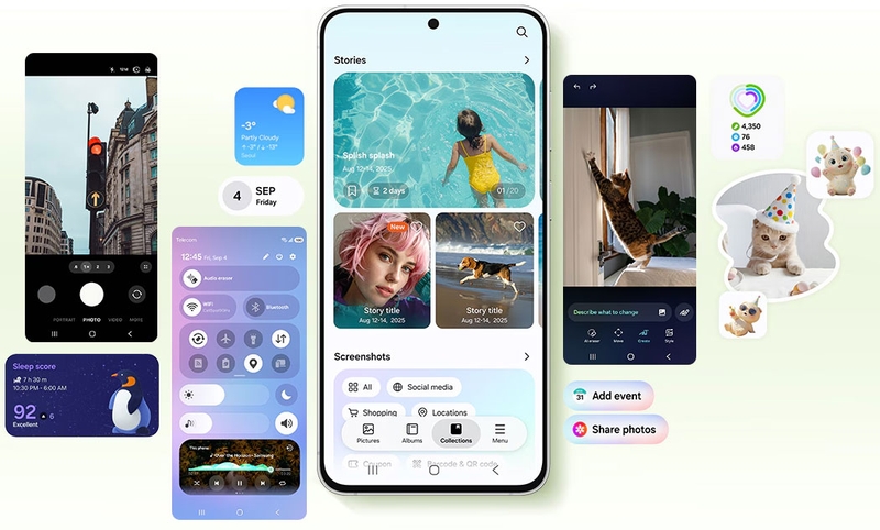 One UI 9 mở rộng trải nghiệm Galaxy AI.