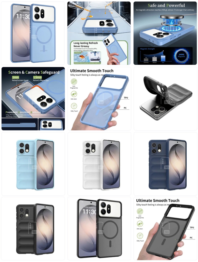 Ốp lưng Galaxy S27 Pro và Galaxy S27 Ultra hé lộ phần khoét camera lớn, kéo dài ở khu vực phía trên mặt lưng.