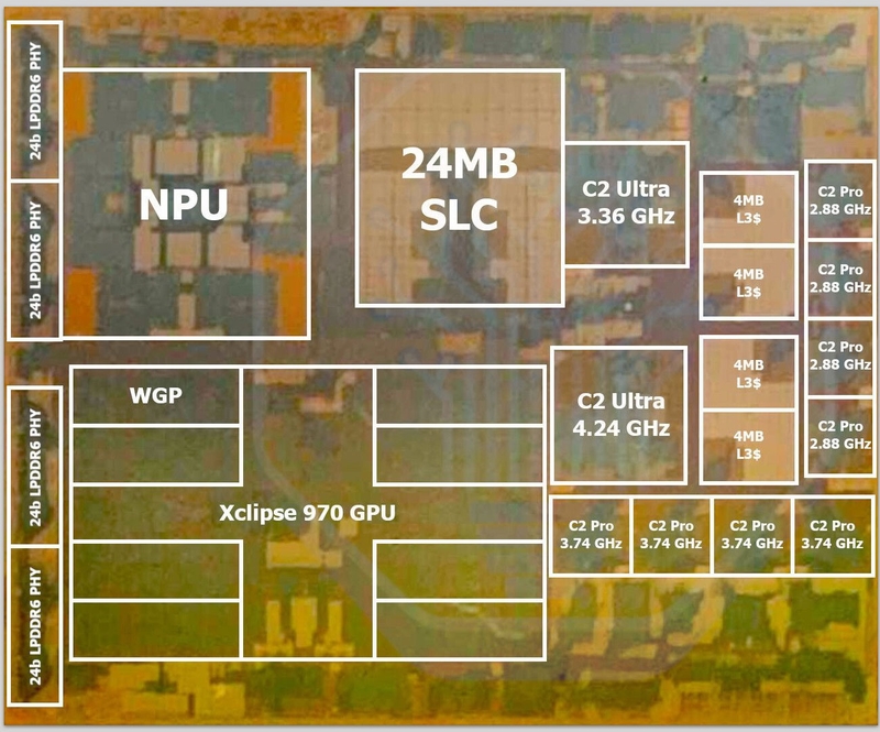 Sơ đồ rò rỉ Exynos 2700 cho thấy cách bố trí CPU, GPU và NPU trên chipset thế hệ mới.