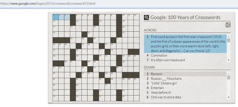 crossword puzzle