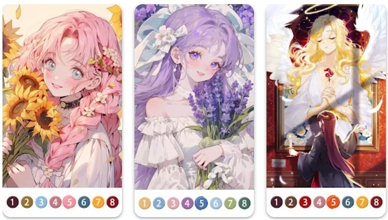 game tô màu anime 3