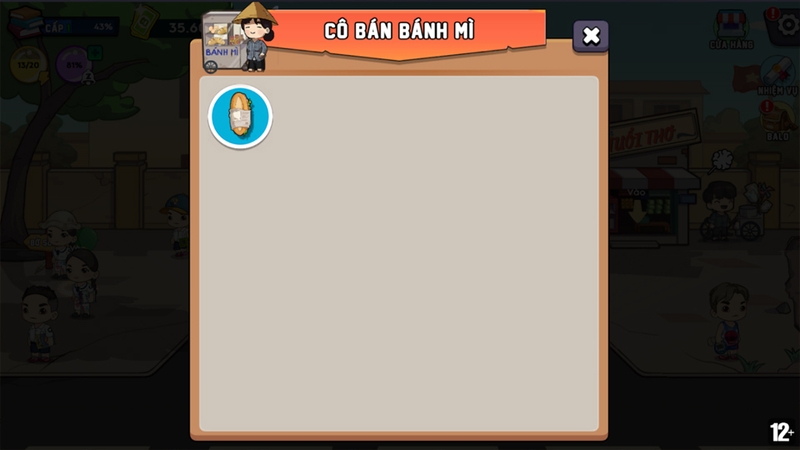 Nhân vật Cô Bán Bánh Mì trong game