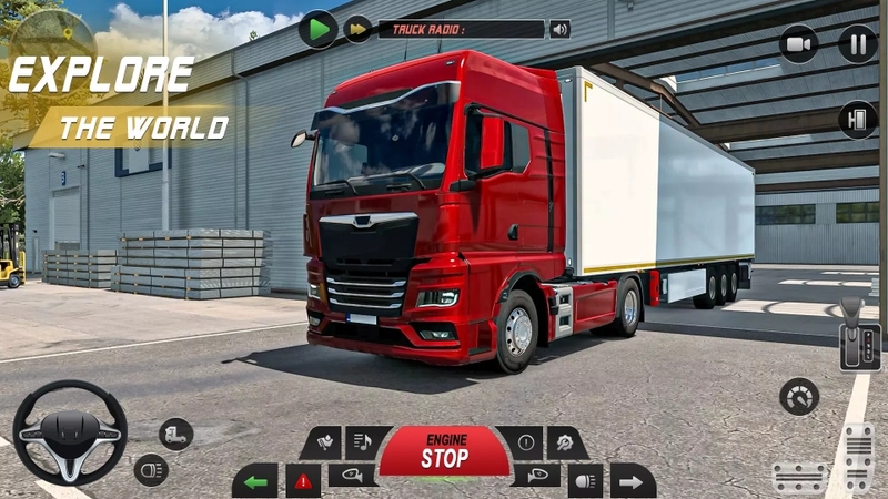 Euro Truck Driving Games 3D thiết kế rất nhiều cung đường với thử thách khó nhằn