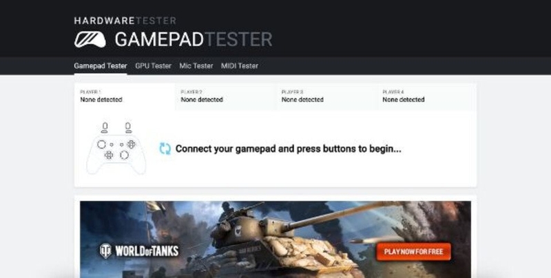 HardwareTester giúp kiểm tra tay cầm chơi game hiệu quả