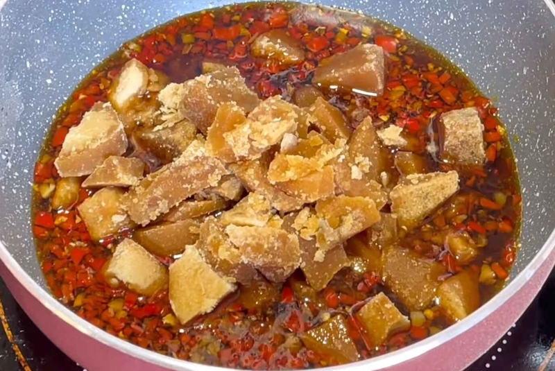 gân bò trộn chua ngọt hình 8