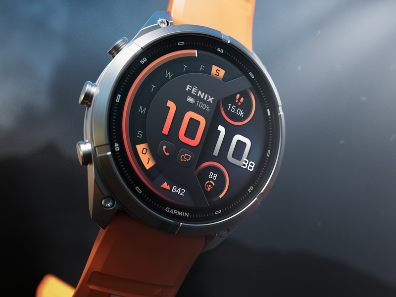 Garmin Fenix 9 Pro Titanium 47 mm AMOLED dây silicone 1