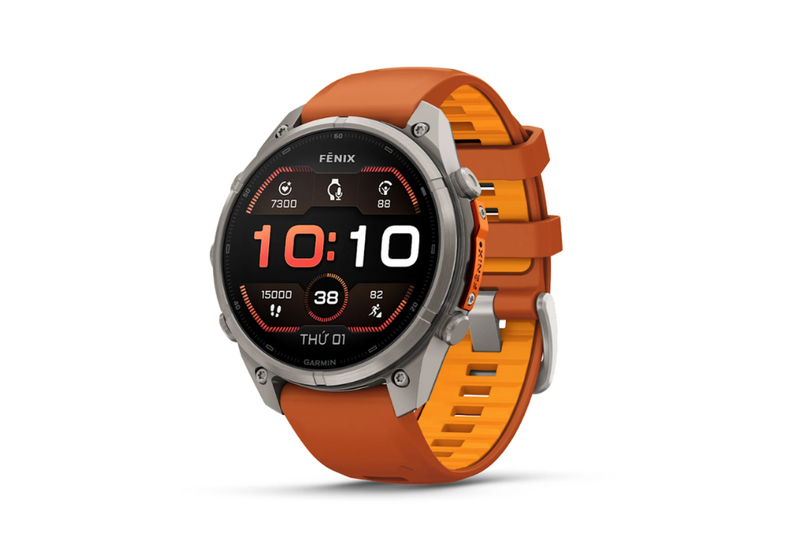 Garmin Fenix 9 Pro Titanium 47 mm AMOLED dây silicone 10