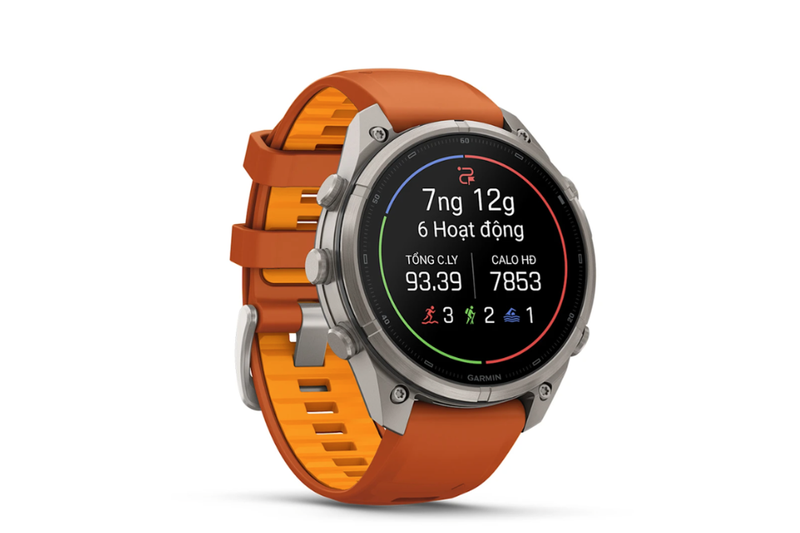 Garmin Fenix 9 Pro Titanium 47 mm AMOLED dây silicone 2