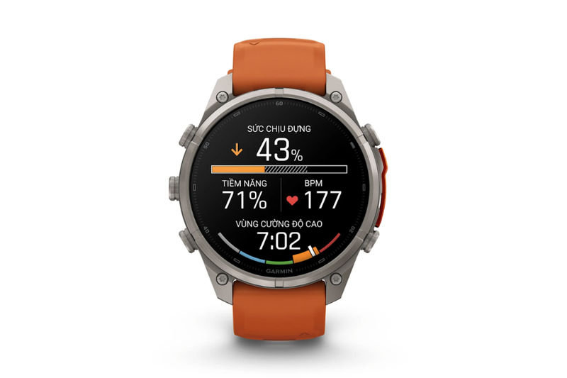 Garmin Fenix 9 Pro Titanium 47 mm AMOLED dây silicone 6