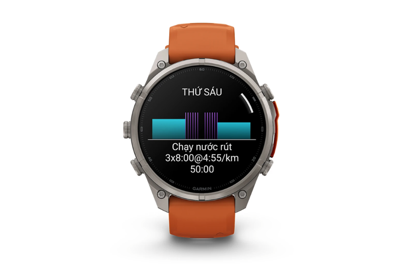 Garmin Fenix 9 Pro Titanium 47 mm AMOLED dây silicone 5