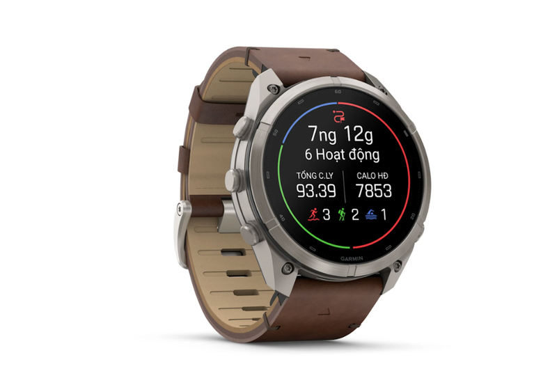 Garmin Fenix 9 Pro Titanium 51 mm AMOLED dây da 6