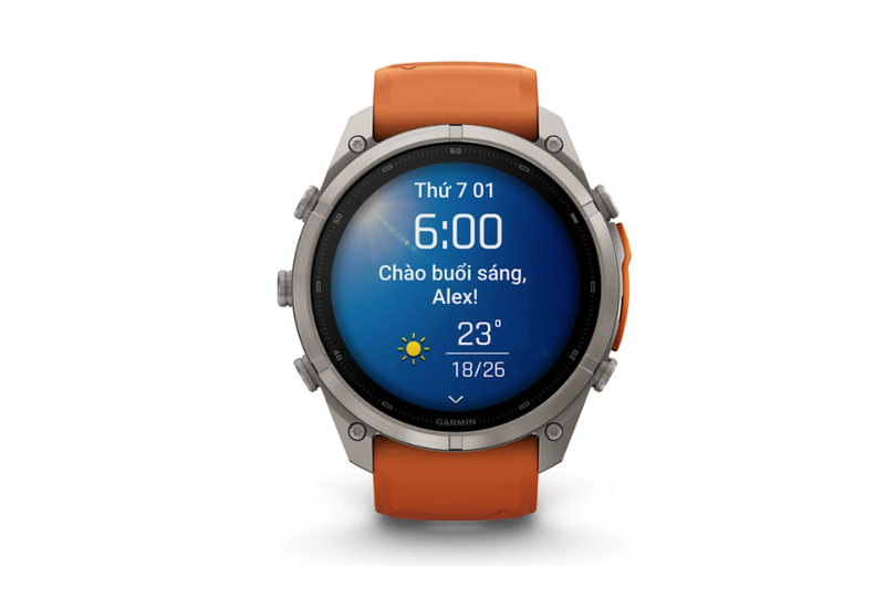 Garmin Fenix 9 Pro Titanium 51mm AMOLED Dây Silicone 11