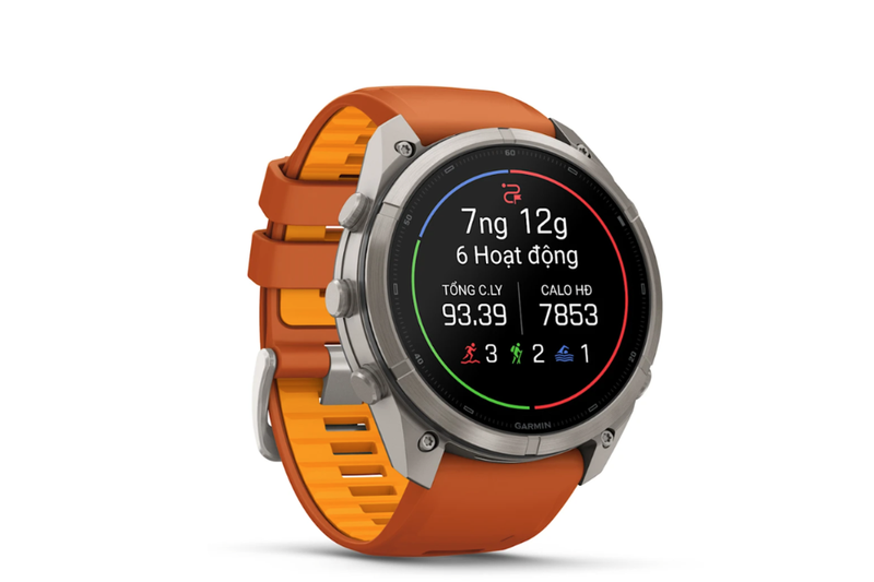 Garmin Fenix 9 Pro Titanium 51mm AMOLED Dây Silicone 5