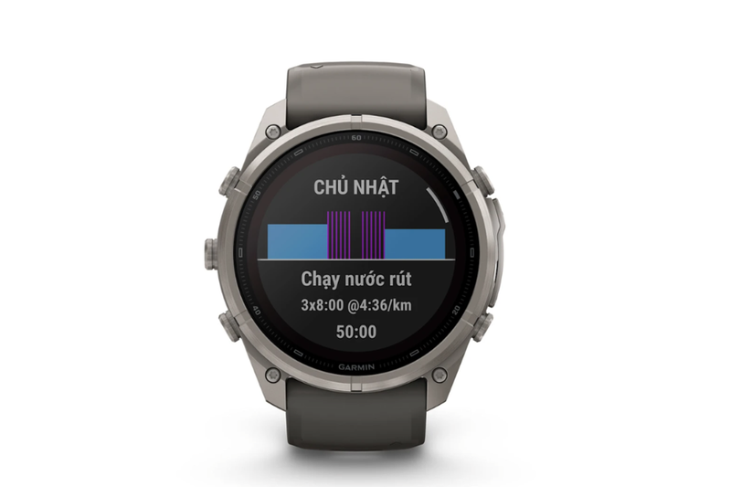 Garmin Fenix 9 Pro Titanium 51mm Solar dây silicone 8