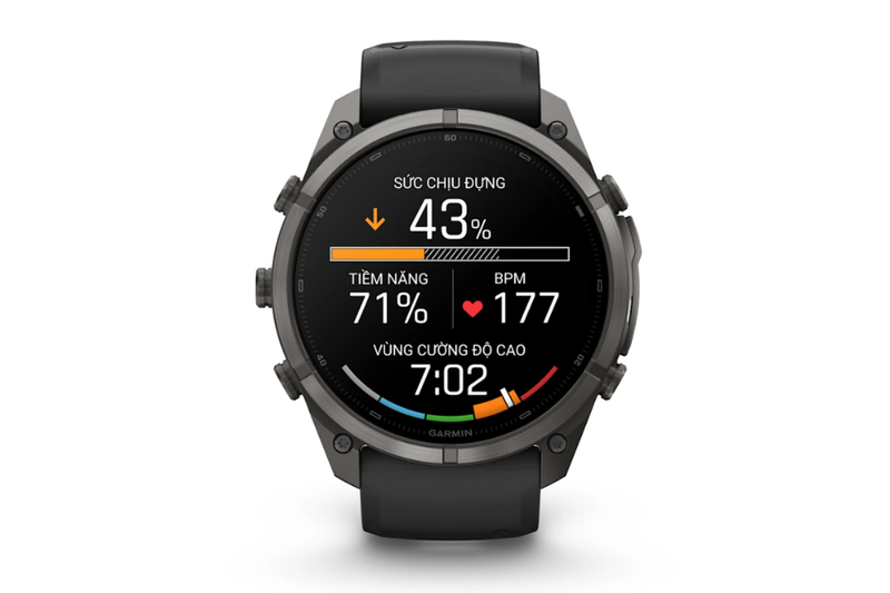 Garmin Fenix 9 Pro Titanium DLC 51mm AMOLED Dây Silicone 8