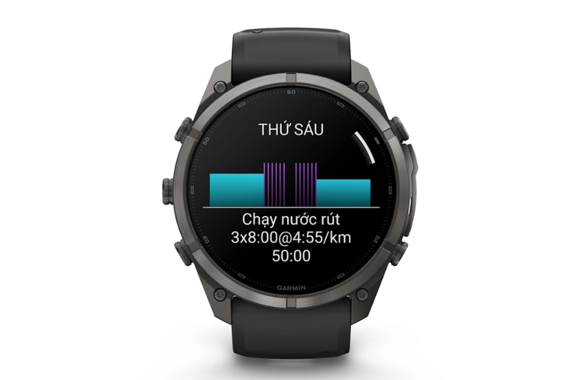 Garmin Fenix 9 Pro Titanium DLC 51mm AMOLED Dây Silicone 5