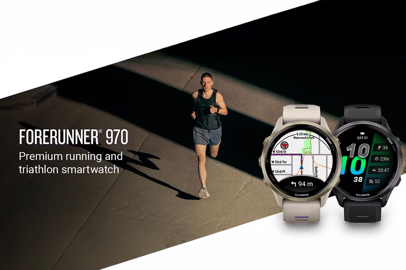 GPS trên Garmin Forerunner ghi quãng đường và nhịp độ chạy bộ