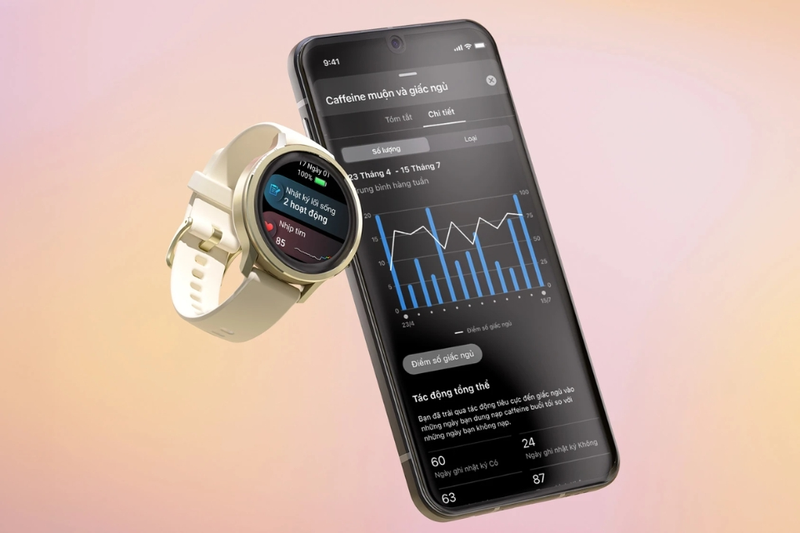 Dữ liệu sức khỏe của Garmin Venu trên ứng dụng Garmin Connect
