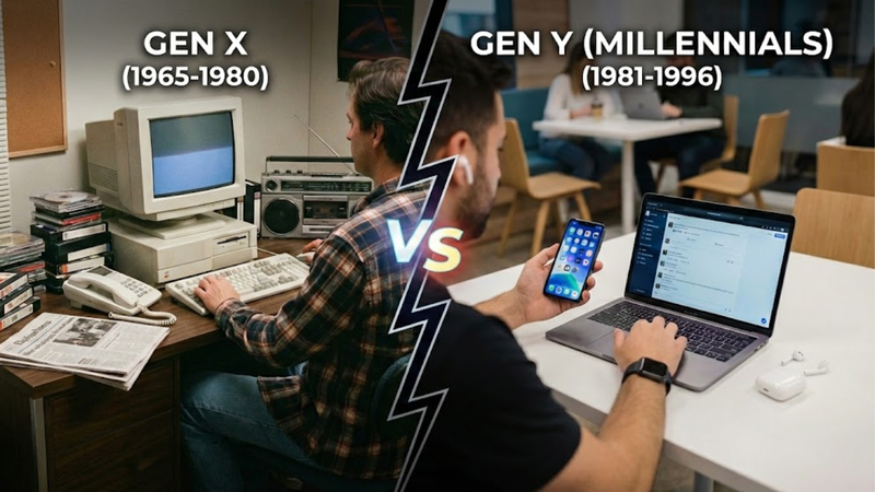 Sự khác biệt giữa gen Y và gen X