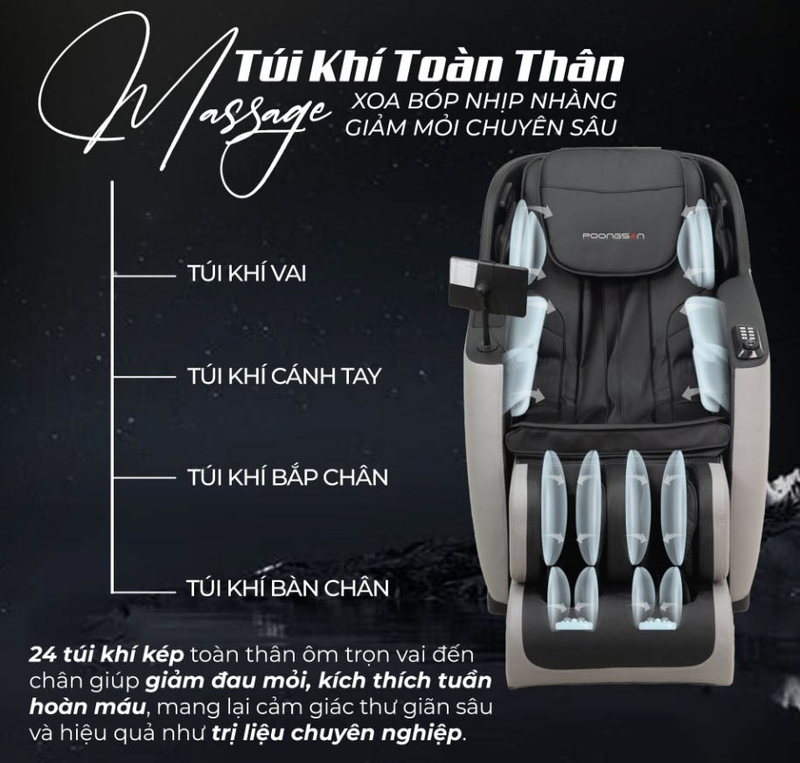 Ghế massage Poongsan MCP-136 - hình 9