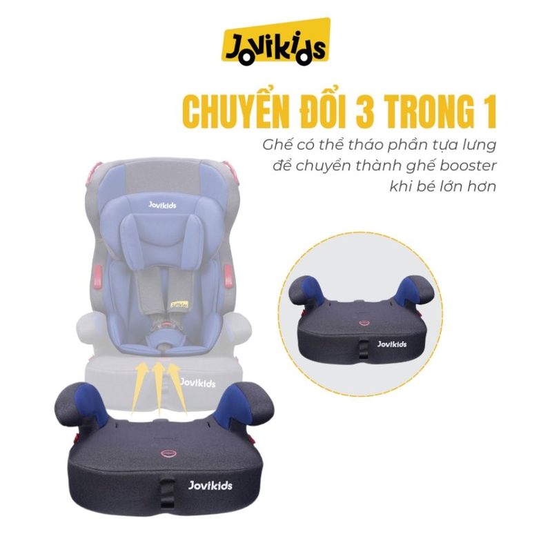 Ghế ô tô trẻ em 2 trong 1 Jovikids Tammy R44 Khả năng chuyển đổi linh hoạt