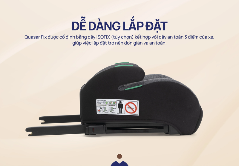 Ghế ô tô trẻ em Chicco Quasar Fix lắp đặt nhanh chóng với ISOFIX tùy chọn