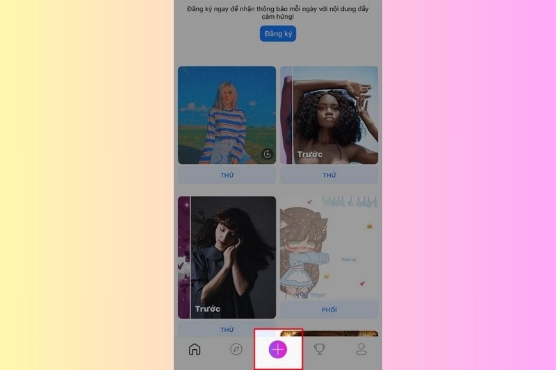 Mở PicsArt và chọn ảnh