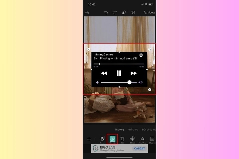 Áp dụng bước căn chỉnh và hòa trộn