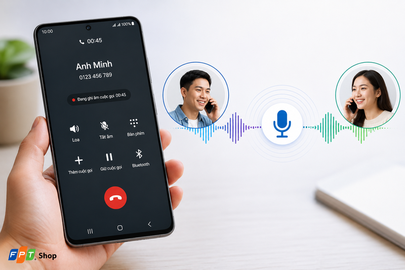 ghi âm cuộc gọi trên Samsung 5