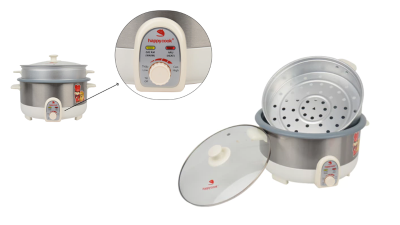 Đặc điểm nổi bật Happy Cook HCHP-350ST 3.5 lít