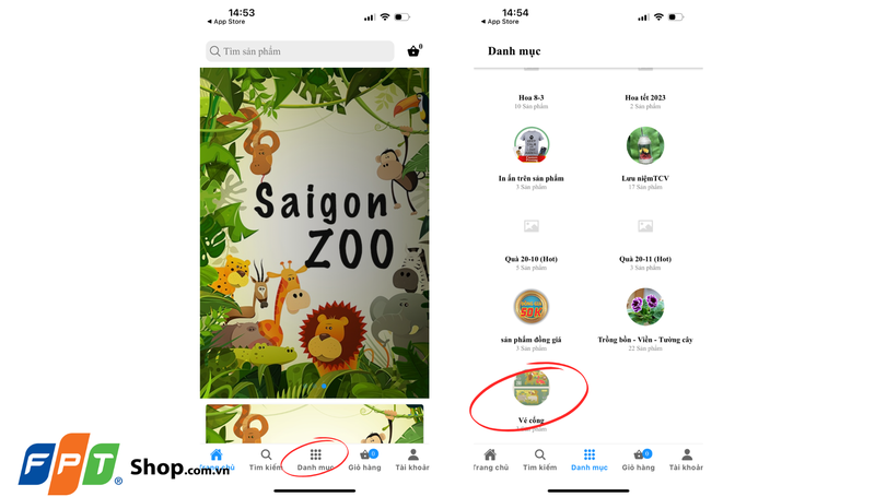 Mua vé Thảo Cầm Viên online qua ứng dụng Thảo Cầm Viên 1