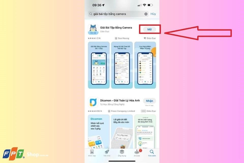 Kết thúc quá trình tải ứng dụng 
