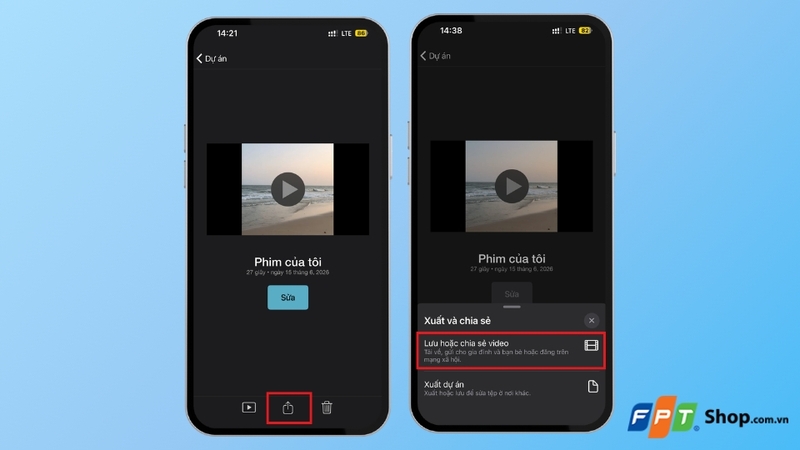 Sử dụng iMovie để xuất video với dung lượng thấp hơn