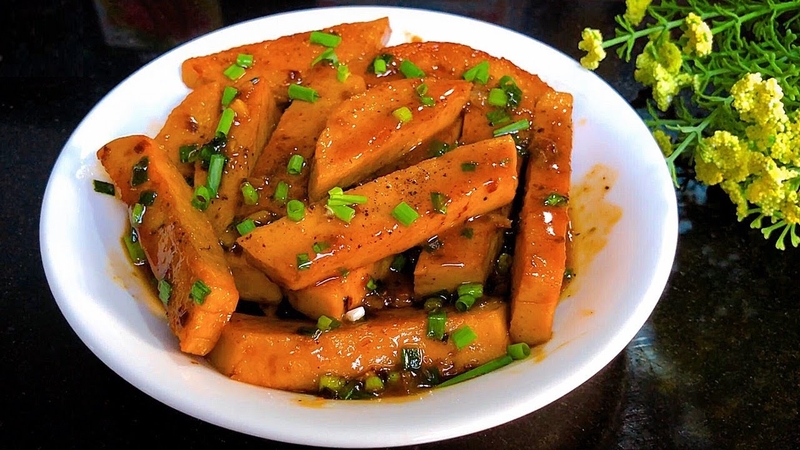 giò lụa xào chua ngọt 4