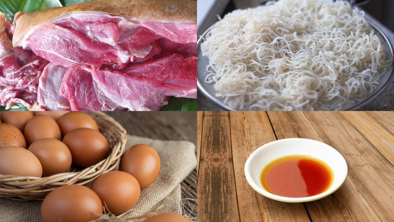 Nguyên liệu làm giò me Nghệ An