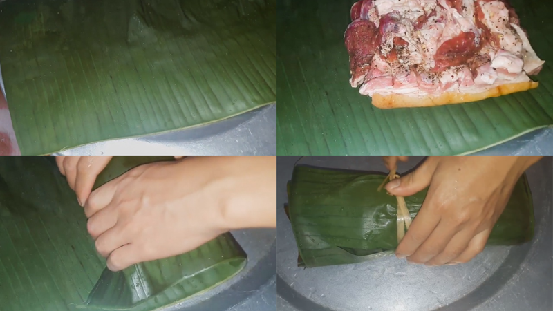 Bước 2: Gói giò