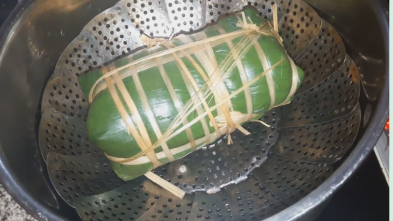 Bước 3: Hấp giò me