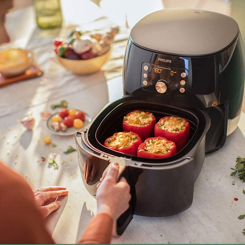 giỏ quickclean trên nồi chiên không dầu hình 2