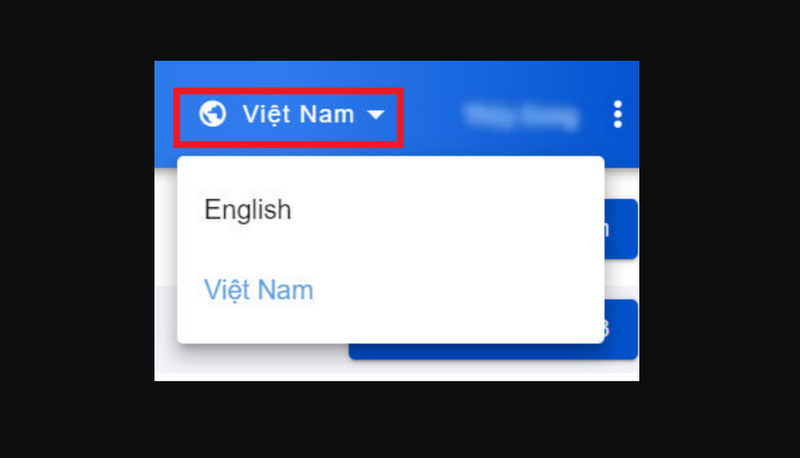 Điền ngôn ngữ mà mình cần sử dụng