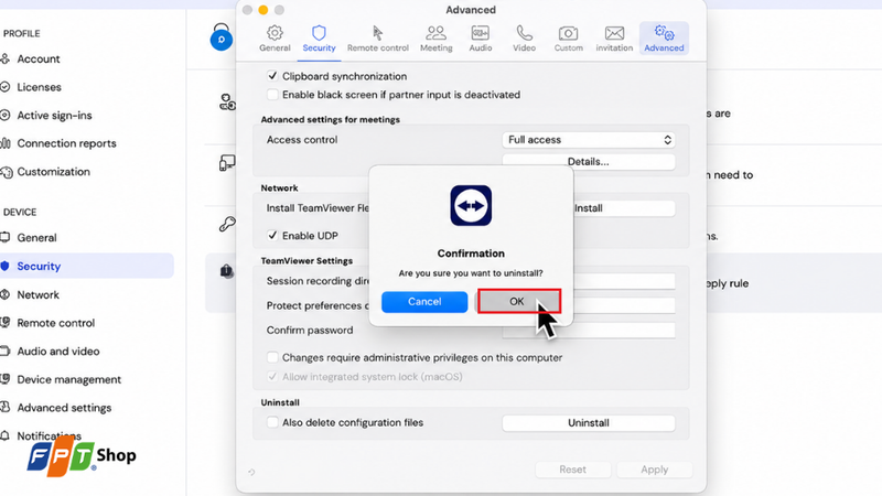 Gỡ cài đặt TeamViewer trên macOS 3