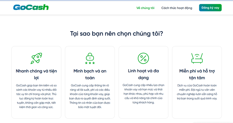 uu diem khi vay tien tai gocash