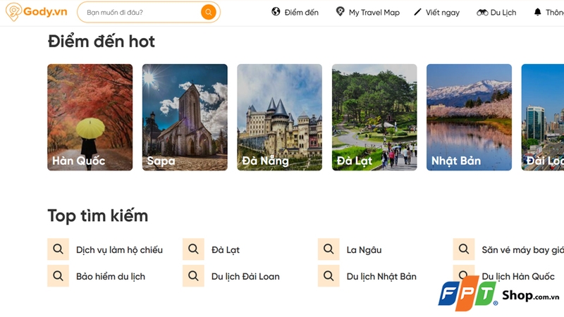 Gody.vn là nền tảng kết nối du lịch mạnh mẽ