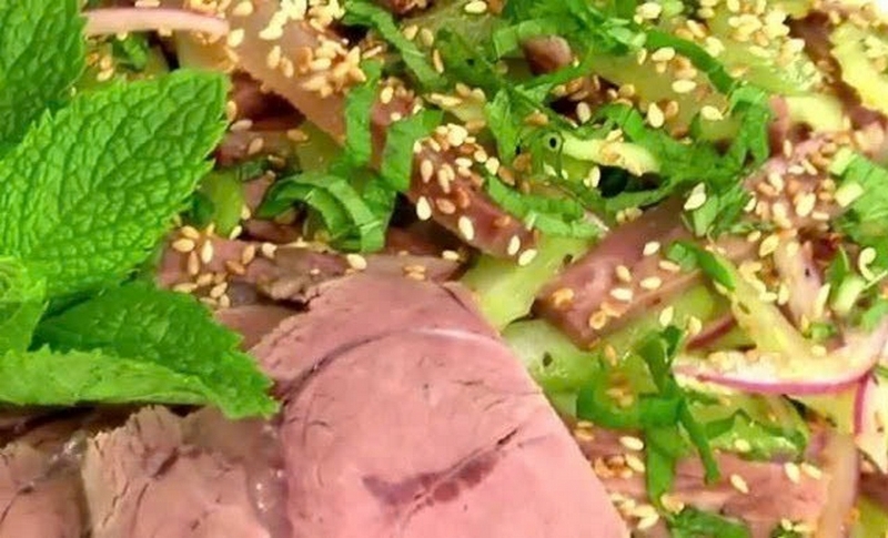gỏi bắp bò cần tây ảnh 1