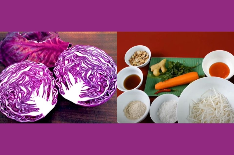 Nguyên liệu cần chuẩn bị cho món bắp cải tím chay