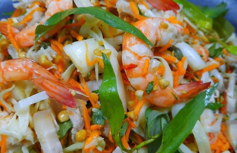 gỏi bồn bồn tôm thịt ảnh 5