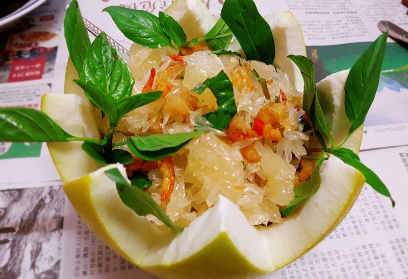 Cách làm gỏi bưởi khô mực 8