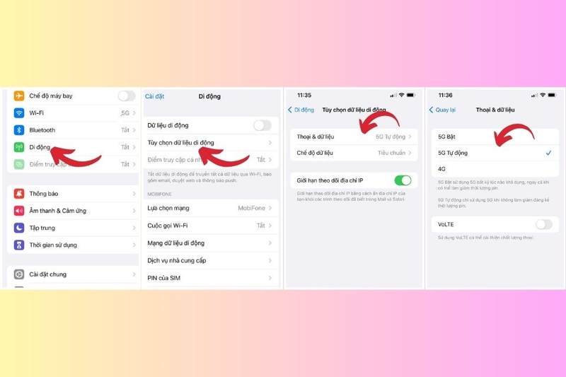 Bật chế độ 5G trên điện thoại iPhone