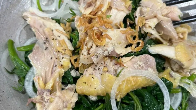 gỏi gà rau lang 5
