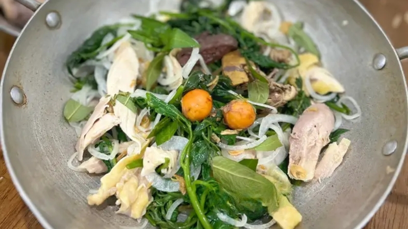 gỏi gà rau lang 6